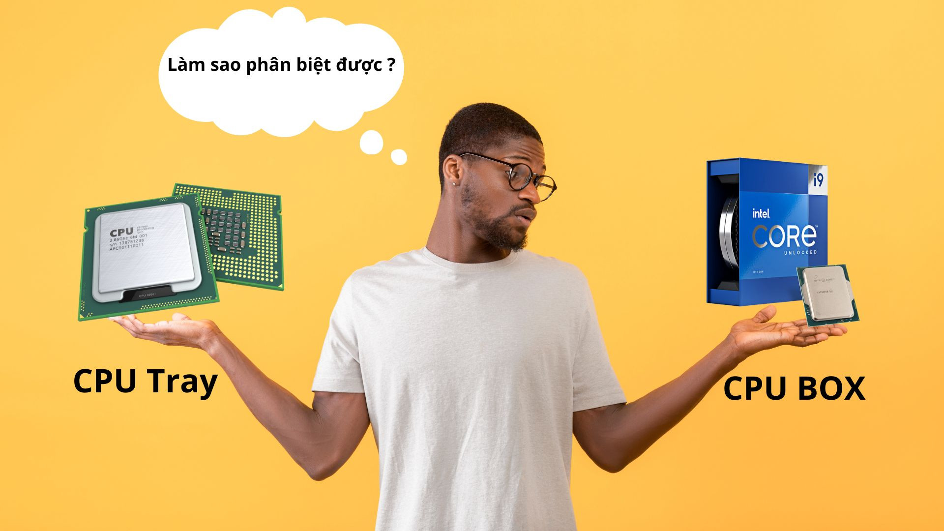 Cách phân biệt CPU Tray và CPU Box.