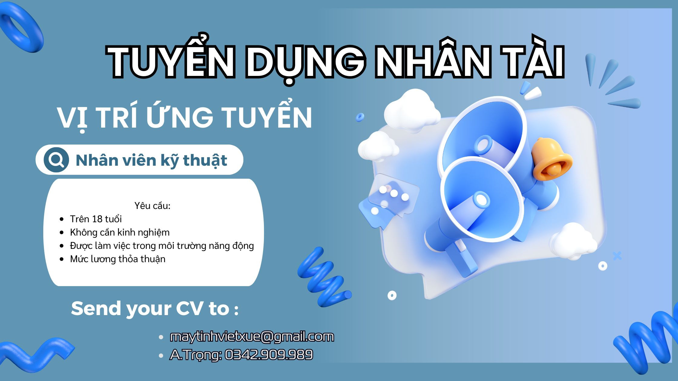 TRUY TÌM NHÂN TÀI ĐẾN VỚI XUÊ PC STORE