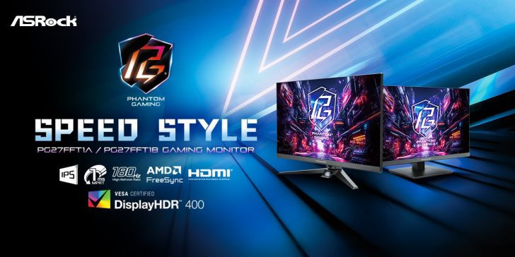 ASRock Giới thiệu đến người dùng 2 mẫu màn chơi game 180Hz mới PG27FFT1A và PG27FFT1B