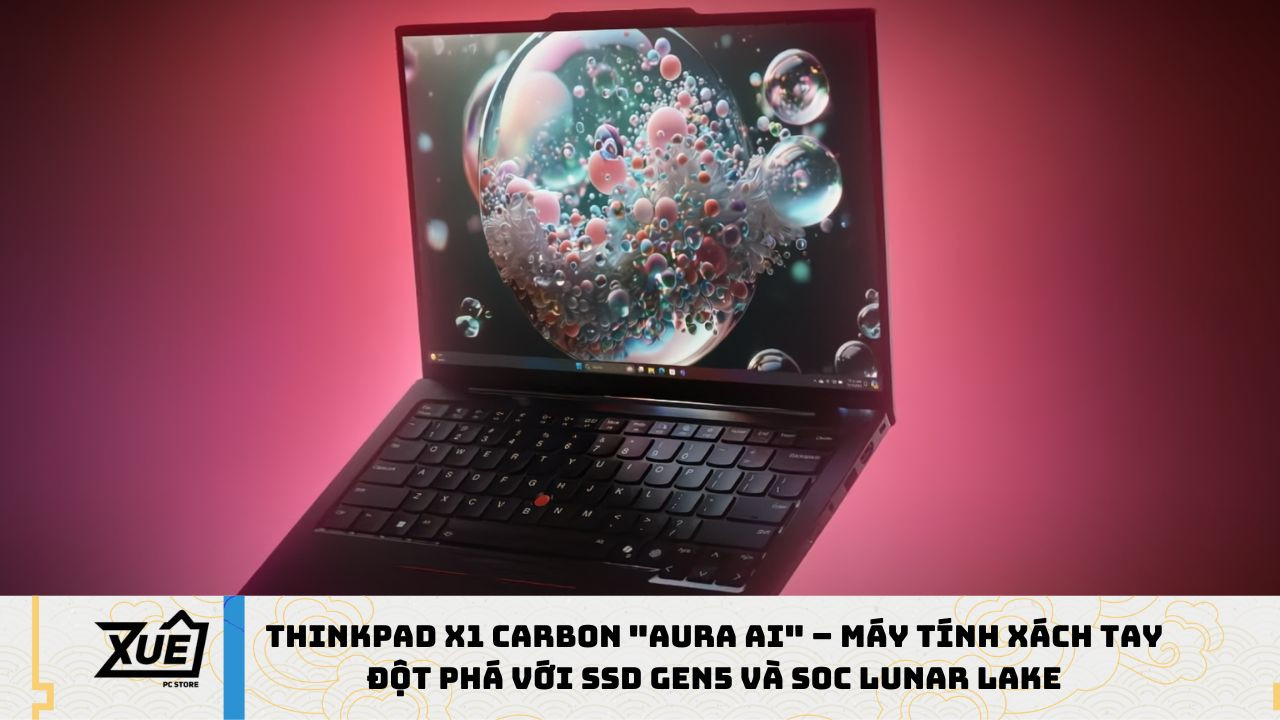 ThinkPad X1 Carbon Aura AI – Nâng Tầm Công Nghệ Với SSD Gen5 và Chip Lunar Lake Siêu Nhanh!