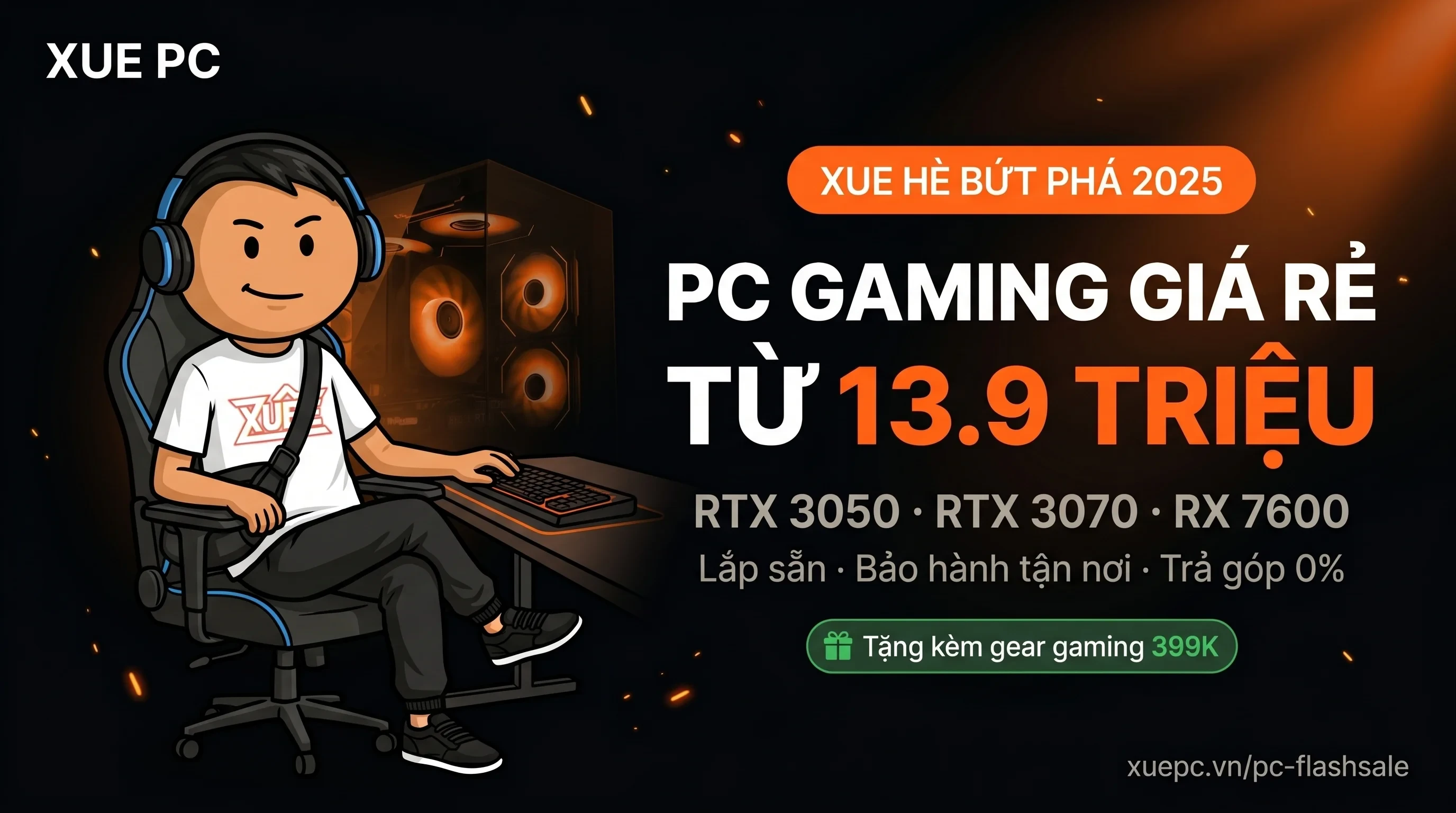 PC Gaming Giá Rẻ Mùa Hè 2026: Xuê Hè Bứt Phá Flashsale Từ 13,9 Triệu, Tặng Gear Gaming 399K