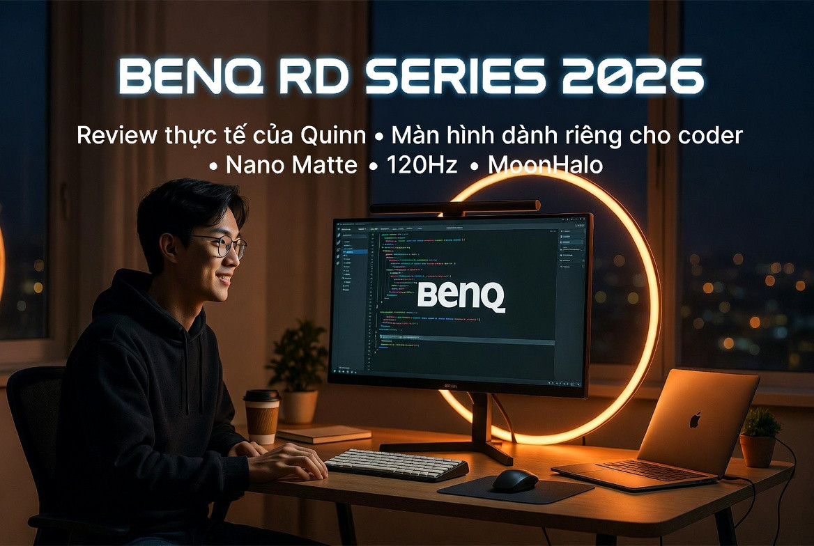 BenQ Ra Mắt Dòng Màn Hình RD Series Chuyên Dụng Cho Lập Trình Viên – “Siêu Phẩm” Giúp Coder Việt Nam Làm Việc Hiệu Quả & Thoải Mái Hơn