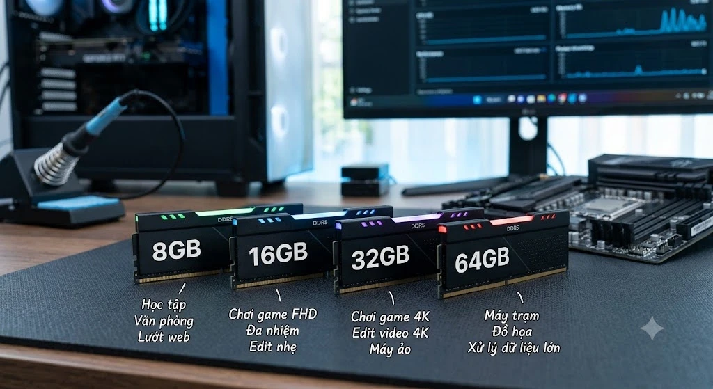  Dung Lượng RAM Bao Nhiêu Là Đủ Cho Nhu Cầu Của Bạn?