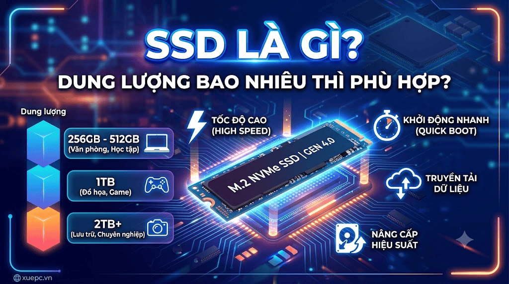 SSD Là Gì? Dung Lượng Bao Nhiêu Thì Phù Hợp?