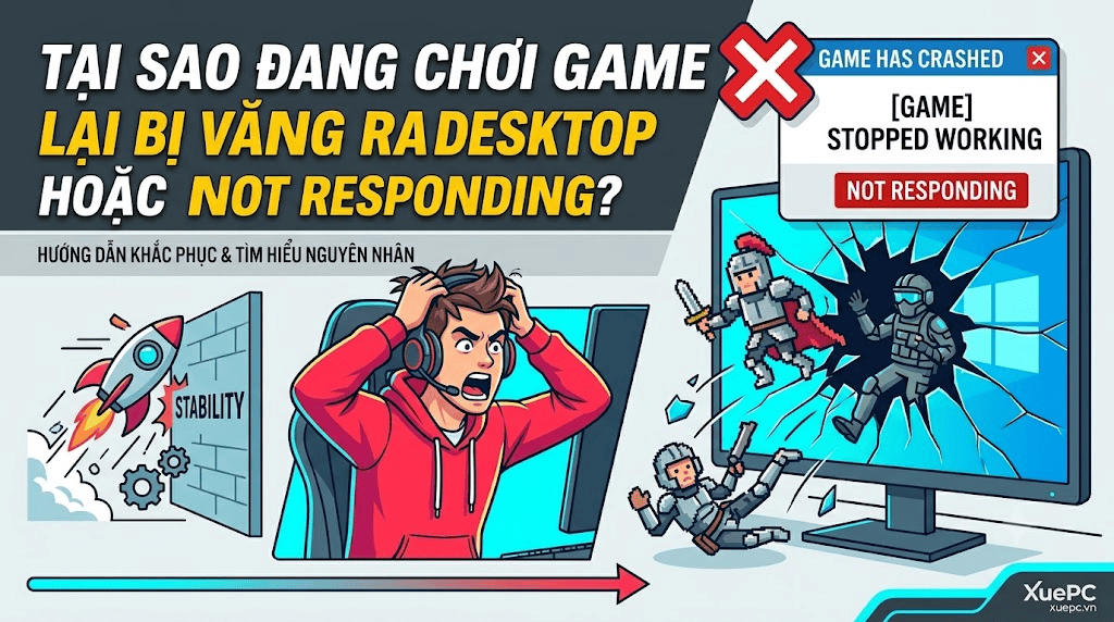 Tại sao đang chơi game lại bị văng ra desktop hoặc Not Responding?