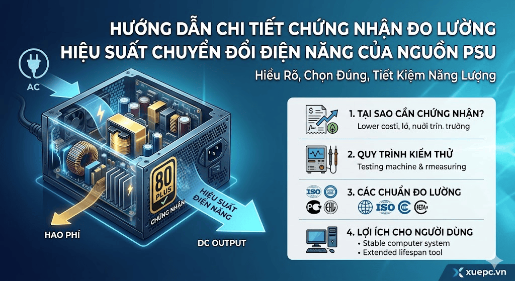 Hướng Dẫn Chi Tiết: Chứng Nhận Đo Lường Hiệu Suất Chuyển Đổi Điện Năng Của Nguồn (PSU) Là Gì?
