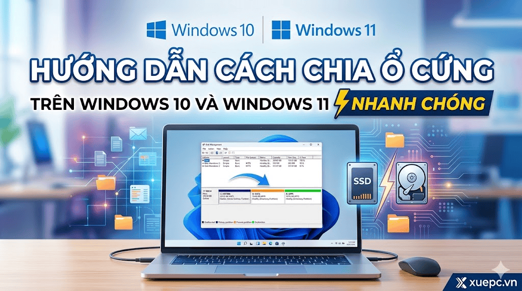 Hướng Dẫn Cách Chia Ổ Cứng Trên Windows 10 Và Windows 11 Nhanh Chóng