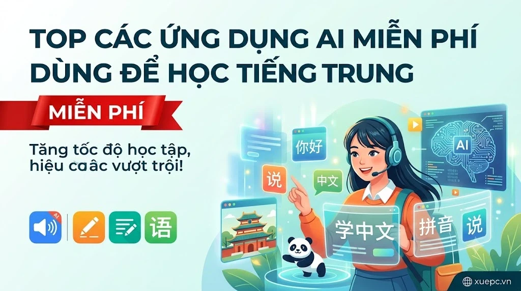 TOP CÁC ỨNG DỤNG AI MIỄN PHÍ DÙNG ĐỂ HỌC TIẾNG TRUNG