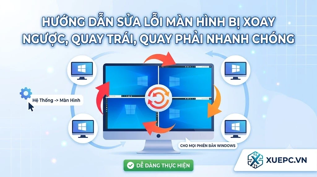 Hướng Dẫn Sửa Lỗi Màn Hình Máy Tính Bị Ngược, Quay Trái, Quay Phải Nhanh Chóng