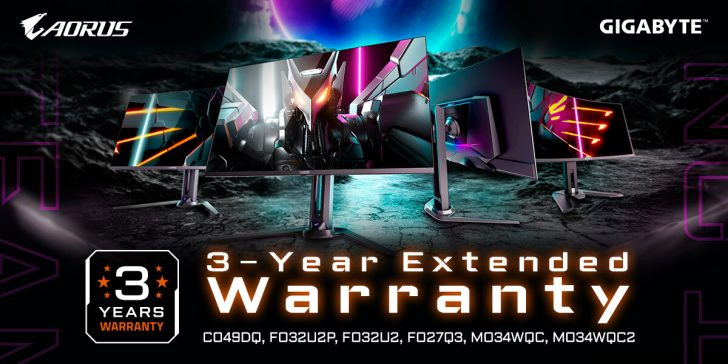Gigabyte tham gia cùng MSI và ASUS trong việc gia hạn bảo hành màn hình QD-OLED