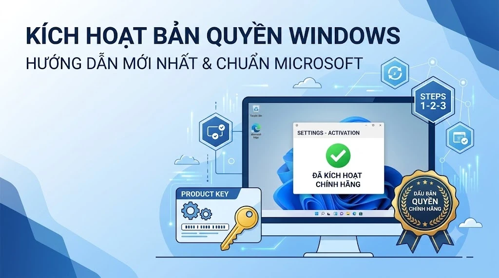 Hướng Dẫn Cách Kích Hoạt Bản Quyền Windows Chuẩn Microsoft Chính Hãng Mới Nhất