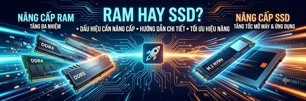 Nâng Cấp RAM hay SSD? Dấu Hiệu & Hướng Dẫn Tối Ưu Hiệu Năng