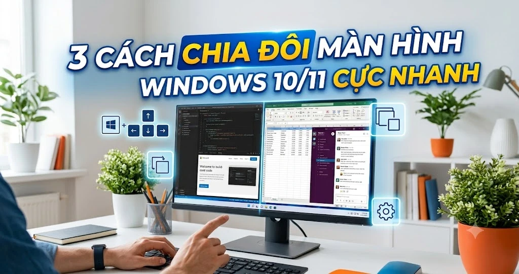 3 Cách Chia Đôi Màn Hình Máy Tính Windows 10, 11 Cực Nhanh