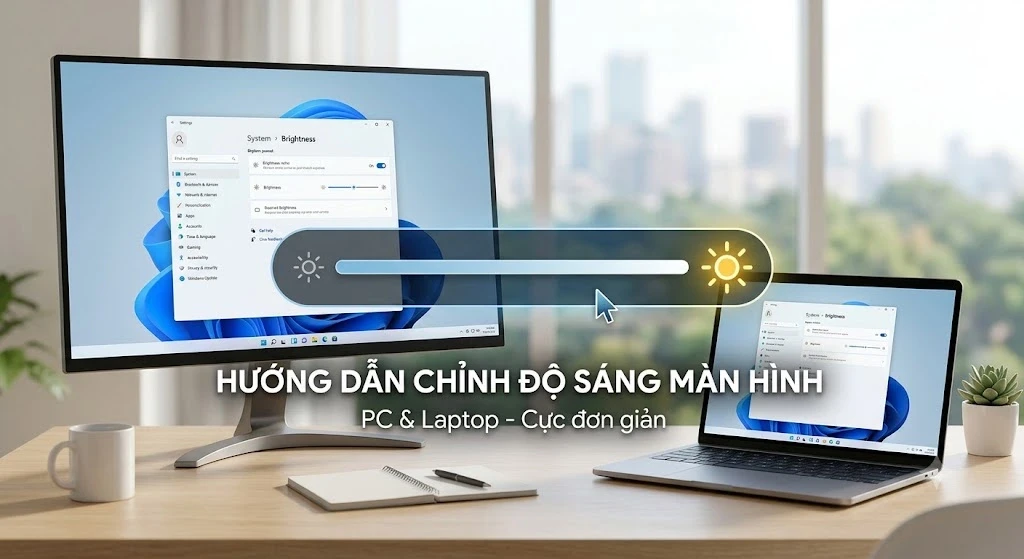 Hướng Dẫn Các Cách Chỉnh Độ Sáng Màn Hình Máy Tính Laptop Và PC Cực Đơn Giản