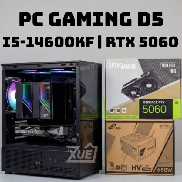 BỘ PC GAMING I5 14600KF - RTX 5060 8GB - RAM D5 (XUEPC051-G)