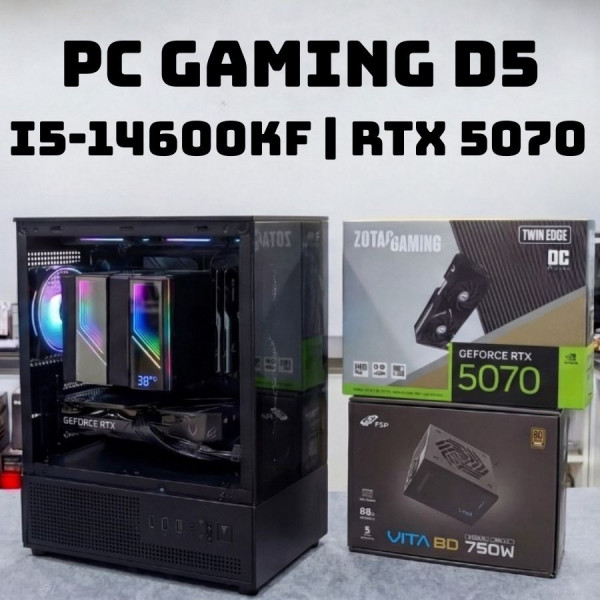 BỘ PC GAMING I5 14600KF - RTX 5070 12GB - RAM D5 (XUEPC053-G)