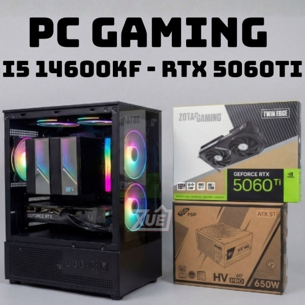 BỘ PC GAMING I5 14600KF - RTX 5060 TI 16GB - D5 (XUEPC052-G)