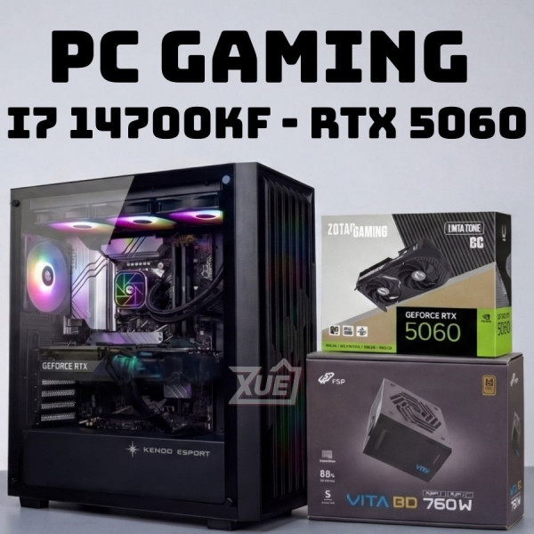 BỘ PC GAMING I7 14700KF - RTX 5060 8GB - D5 (XUEPC155-G)