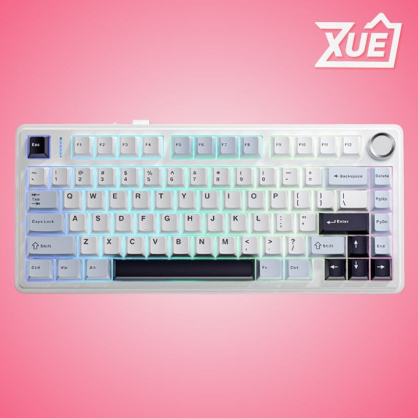 BÀN PHÍM CƠ AULA F75 3 MODE GLACIER BLUE OUTEMU SILENT PEACH V3 SWITCH