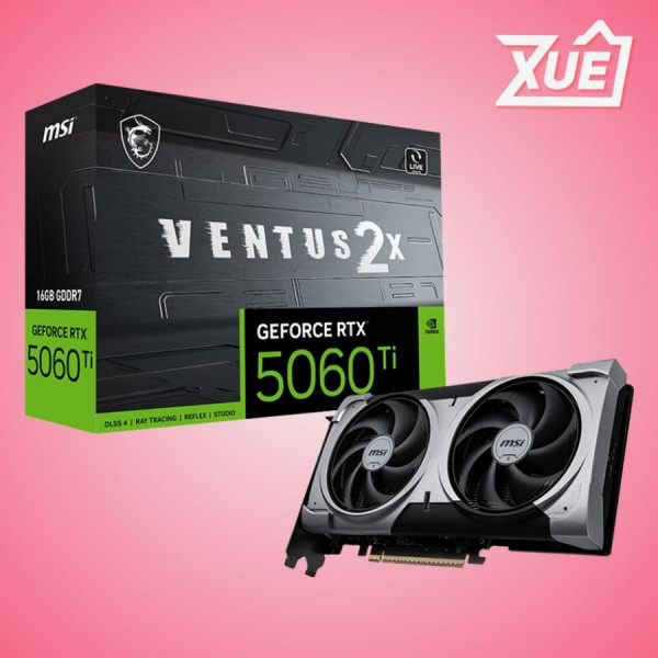 VGA MSI RTX 5060 TI 16GB VENTUS 2X OC WHITE PLUS