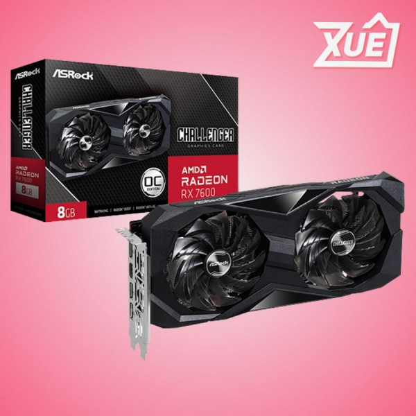 CARD MÀN HÌNH ASROCK AMD RADEON RX 7600 CHALLENGER 8GB OC (RX7600 CL 8GO)