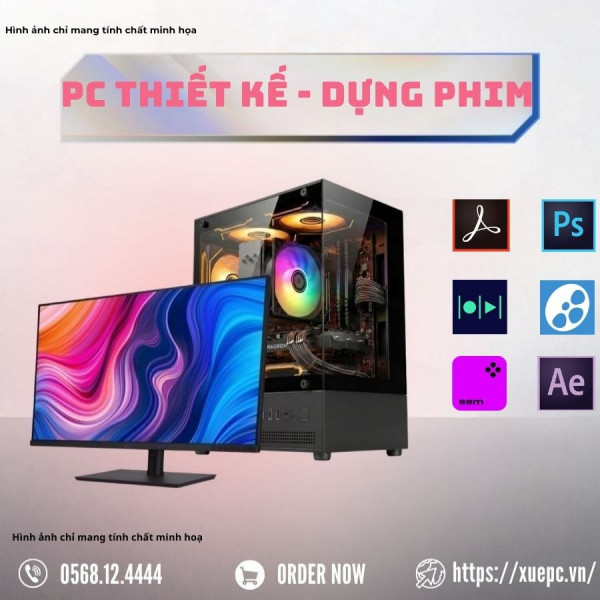 BỘ PC THIẾT KẾ RYZEN 5 7500F - RTX 5060 8GB (XUEPC224-TK)
