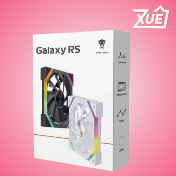 QUẠT TẢN NHIỆT JUNGLE LEOPARD GALAXY RS BLACK ARGB (MÀU ĐEN/ CÁNH XUÔI)