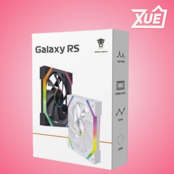 QUẠT TẢN NHIỆT JUNGLE LEOPARD GALAXY RS REVERSE BLACK ARGB (MÀU ĐEN/ CÁNH NGƯỢC)