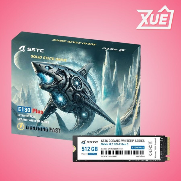 Ổ CỨNG SSD DÙNG CHO MÁY VI TÍNH HIỆU SSTC E130 PLUS M2 NVME GEN 3 512GB (E130-PLUS-512GB)