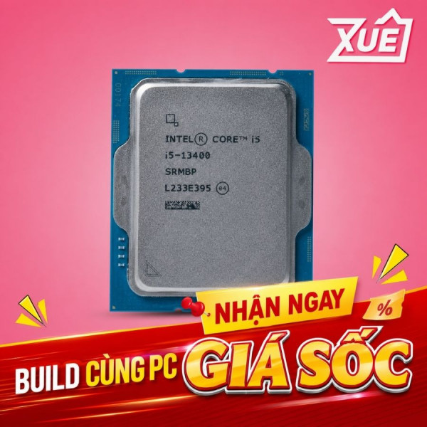 BỘ VI XỬ LÝ INTEL CORE I5-13400 (UP TO 4.6GHZ, 10 NHÂN 16 LUỒNG, 20MB CACHE, 65W) - SOCKET INTEL LGA 1700/RAPTOR LAKE) -TRAY