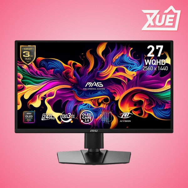 MÀN HÌNH MSI MAG 272QP QD-OLED X24 (26.5 INCH - QD OLED - 2K - 240HZ - 0.03MS - USB TYPEC)