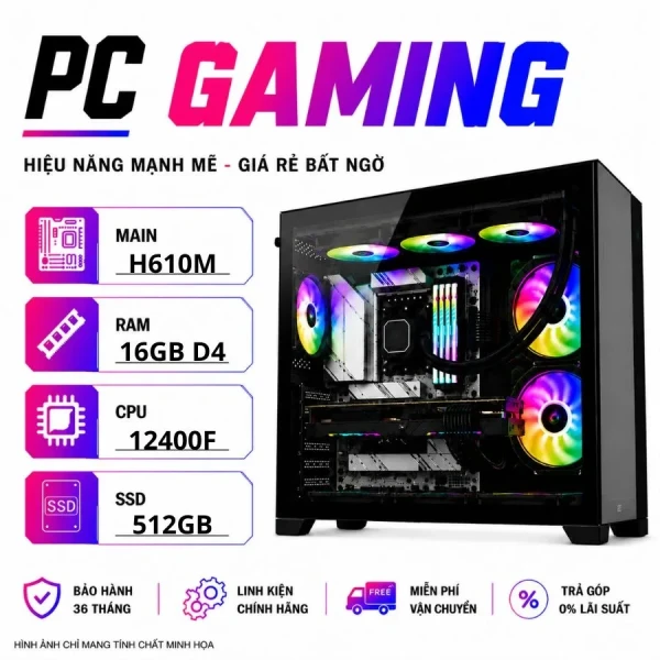 BỘ PC GAMING I5 12400F - RTX 3060 TI 8GB (XUEPC006-G)