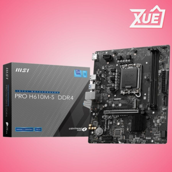 MAINBOARD MSI PRO H610M-S DDR4 (INTEL H610/ SOCKET 1700/ M-ATX/ 2 KHE RAM)