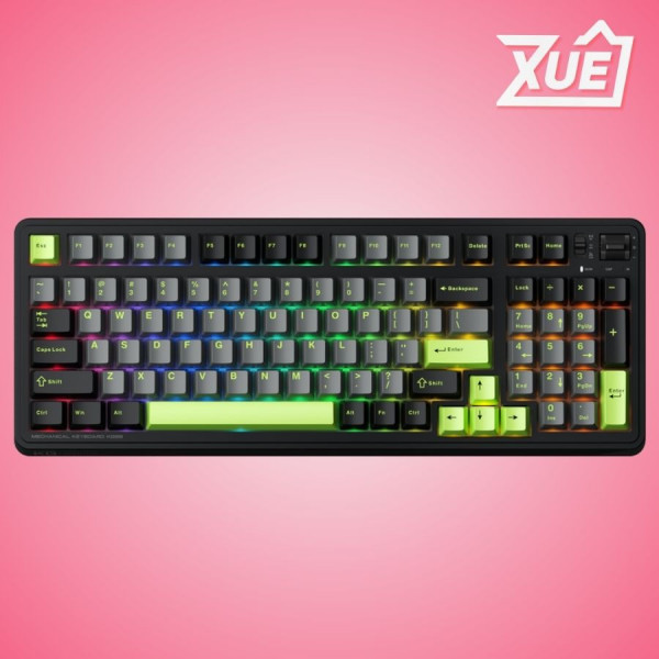 BÀN PHÍM CƠ MACHENIKE KG98 BLACK GREEN PURPLE GOLD SWITCH
