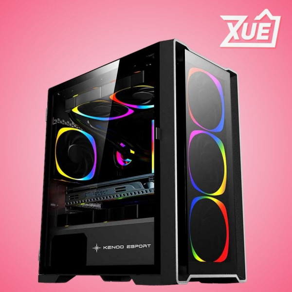 VỎ CASE KENOO ESPORT MK500 -3F - MÀU ĐEN MATX (3 FAN RGB)