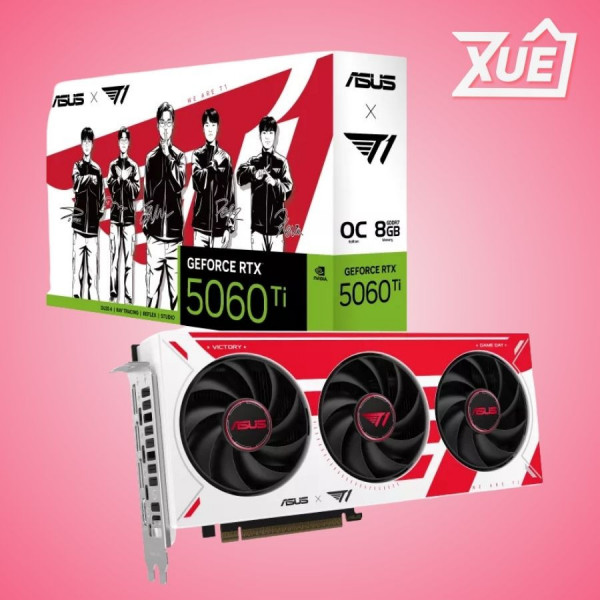 VGA ASUS T1 GEFORCE RTX 5060TI 8GB GDDR7 OC EDITION (T1-RTX5060TI-O8G-GAMING)