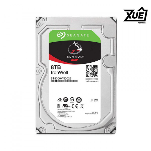 Ổ CỨNG HDD SEAGATE IRONWOLF 8TB 3.5 INCH, 7200RPM, SATA, 256MB CACHE (ST8000VN004)