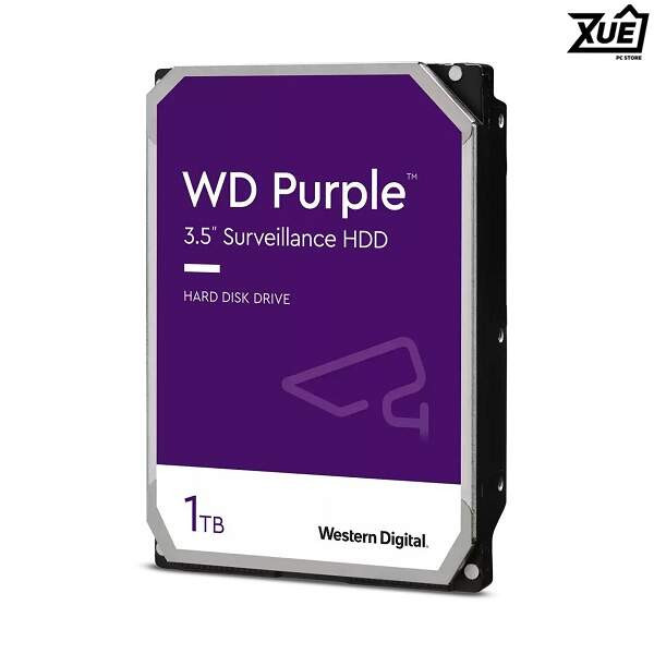 Ổ CỨNG HDD WESTERN DIGITAL PURPLE 1TB (64MB CACHE/3.5 INCH/SATA3) (WD11PURZ)