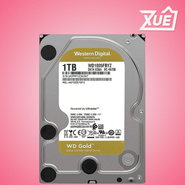 Ổ CỨNG HDD WD GOLD (1TB/3.5/SATA 3/128MB CACHE/7200RPM) (WD1005FBYZ)
