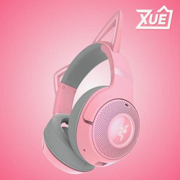 TAI NGHE GAMING KHÔNG DÂY RAZER KRAKEN KITTY V2 BT PINK (BLUETOOTH/RGB) _ RZ04-04860100-R3M1