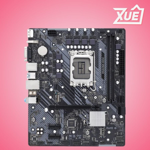 MAINBOARD ASROCK B660M-HDV DDR4 (INTEL B660, SOCKET LGA1700, MICRO ATX, 2 KHE RAM DDR4))