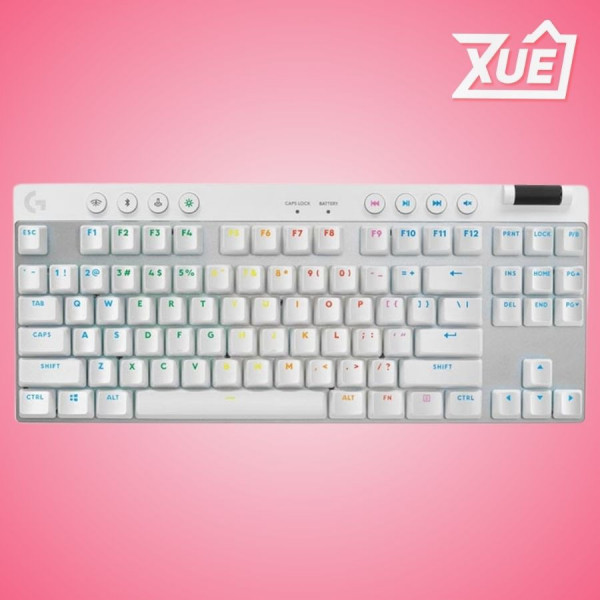 BÀN PHÍM GAMING KHÔNG DÂY LOGITECH PRO X TKL LIGHTSPEED MÀU TRẮNG TACTILE SWITCH _ 920-012149