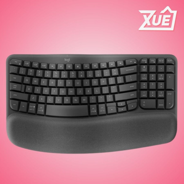 BÀN PHÍM KHÔNG DÂY LOGITECH WAVE KEYS ERGONOMIC GRAPHITE (USB 2.4GHZ LOGI BOLT , BLUETOOTH) _ 920-012281