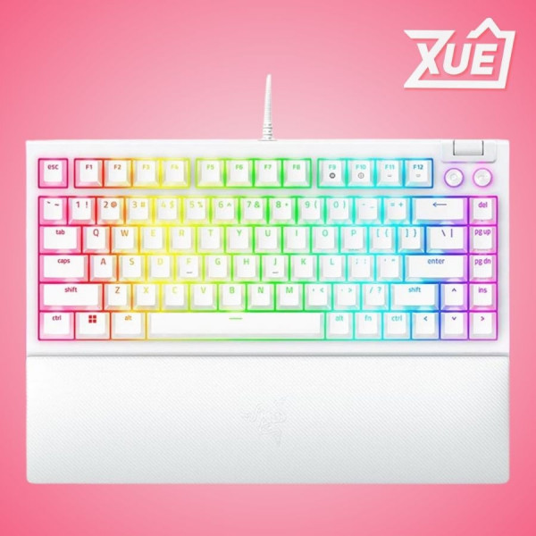 BÀN PHÍM CƠ CÓ DÂY RAZER BLACKWIDOW V4 75% RGB WHITE EDITION HOTSWAP RAZER SWITCH ORANGE RZ03-05001700-R3M1