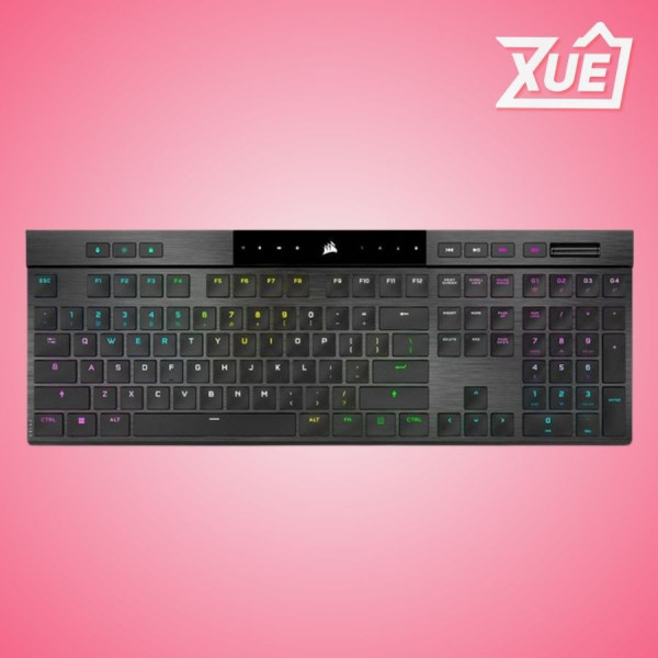 BÀN PHÍM GAMING KHÔNG DÂY CORSAIR K100 AIR RGB CHERRY MX ULTRA LOW PROFILE CH-913A01U-NA