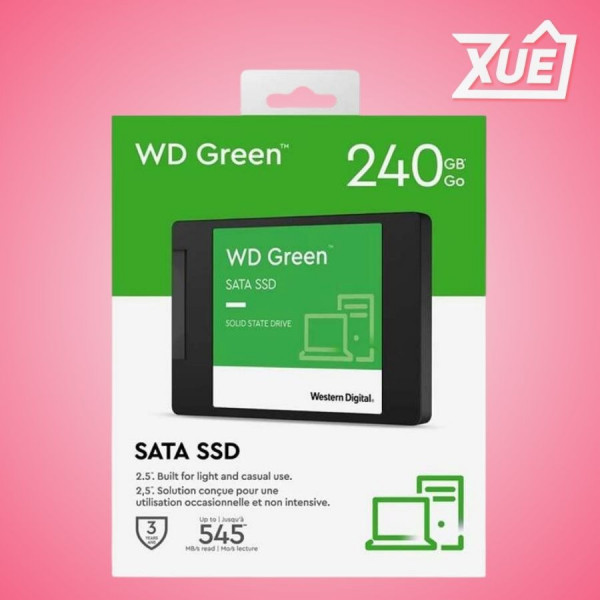 Ổ CỨNG SSD WD GREEN 240GB SATA 2.5 INCH (ĐỌC 545MB/S - GHI 465MB/S) - (WDS240G3G0A)