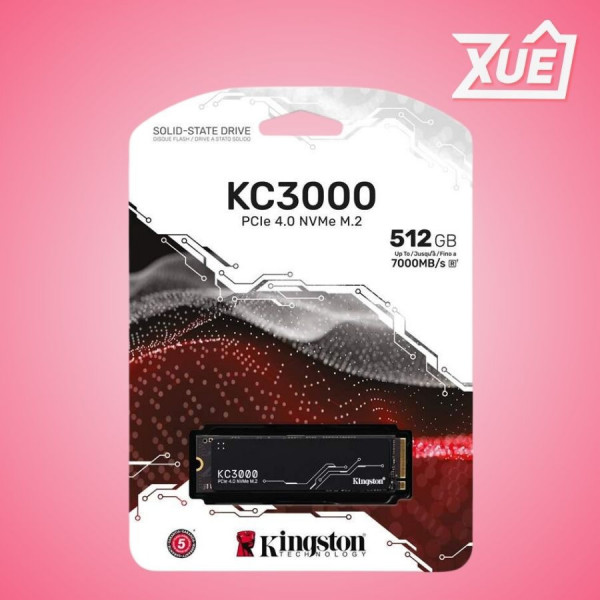 Ổ CỨNG SSD KINGSTON KC3000 512GB M.2 NVME 2280 PCIE GEN 4X4 (ĐỌC 7000MB/S, GHI 3900MB/S)-(SKC3000S/512G)