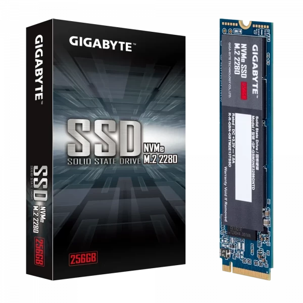 Ổ CỨNG SSD GIGABYTE 256GB M.2 2280 PCIE NVME GEN 3X4 (ĐỌC 1700MB/S, GHI 1100MB/S) - (GP-GSM2NE3256GNTD)