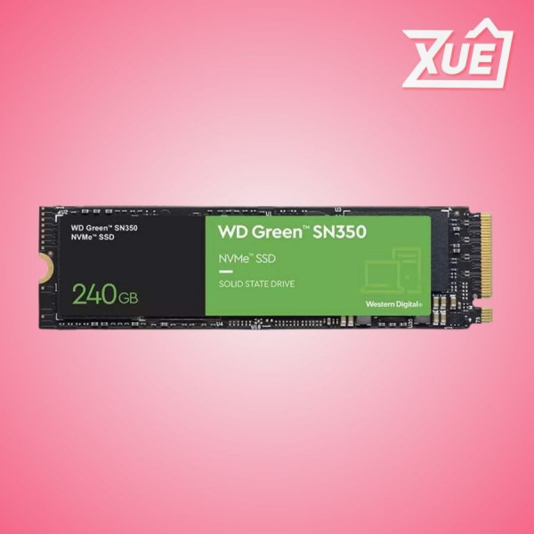 Ổ CỨNG SSD WD SN350 GREEN 240GB M.2 NVME 2280 PCIE GEN 3X4 (ĐỌC 2400MB/S - GHI 900MB/S)-(WDS240G2G0C)