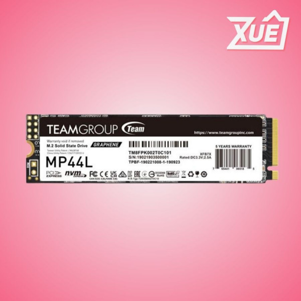 Ổ CỨNG SSD TEAMGROUP MP44L 1TB M.2 NVME 2280 PCIE 4.0X4 (ĐỌC 5000MB/S, GHI 4500MB/S) - (TM8FPK001T0C101)